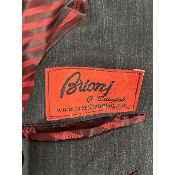 Brioni Vintage Bangkok Gray Pin Stripe Jacket Men 42/43L? 2B See Photos - Picture 15 of 16